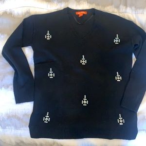 Black sweater with crystals